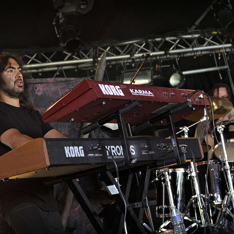 Pierre le Pape a été claviériste pour le groupe Embryonic Cells, puis pour son projet Melted Space et enfin Seth  (Photo Christian Pitot)