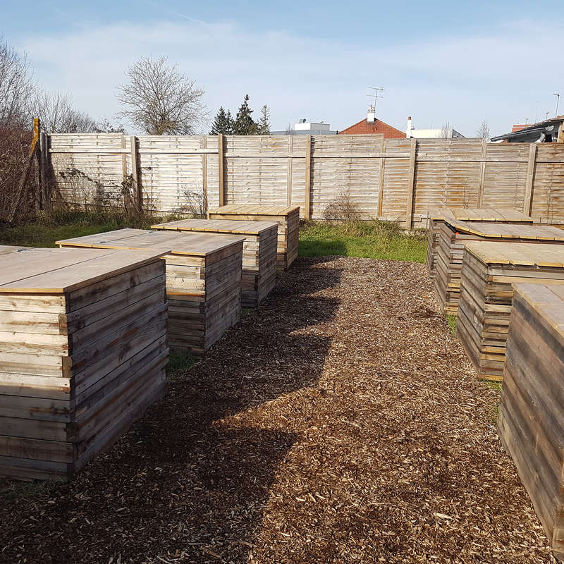 Thomas a créé ses bacs avec un base de composteur du Foyer Aubois